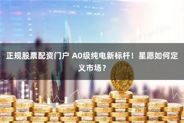 正规股票配资门户 A0级纯电新标杆！星愿如何定义市场？